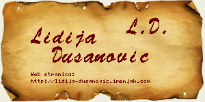 Lidija Dušanović vizit kartica